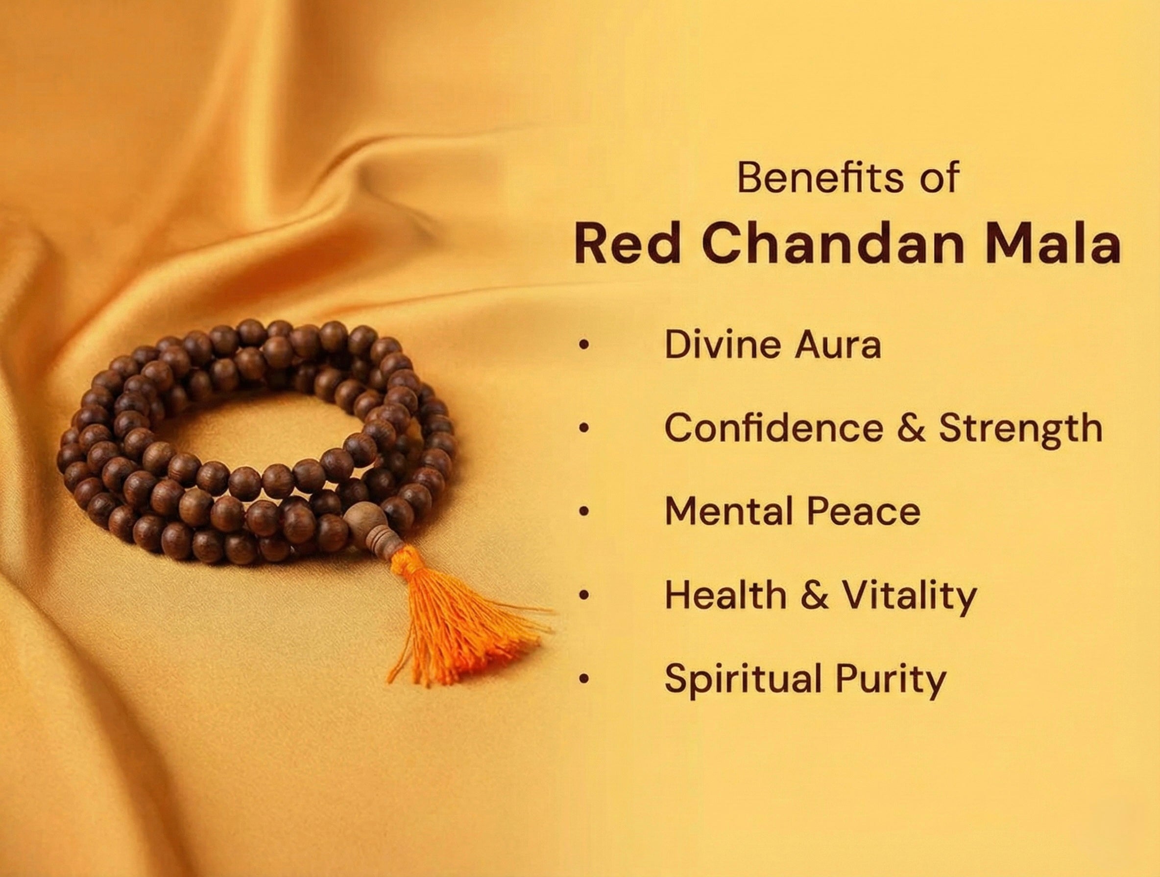 Laal Chandan Kavach Mala – 15 mm | 108 Big Beads