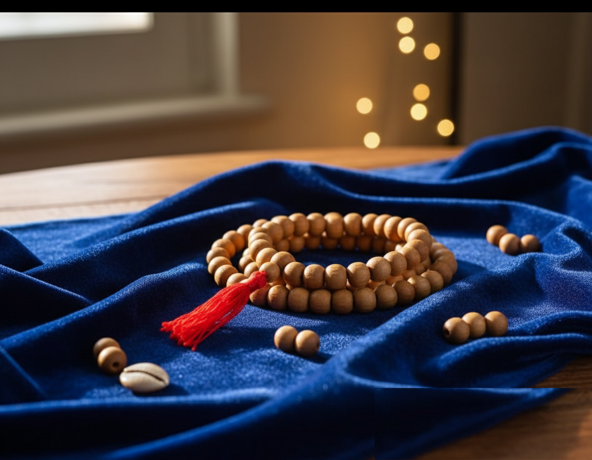 Dakshinavarti shankh + Chandan mala combo