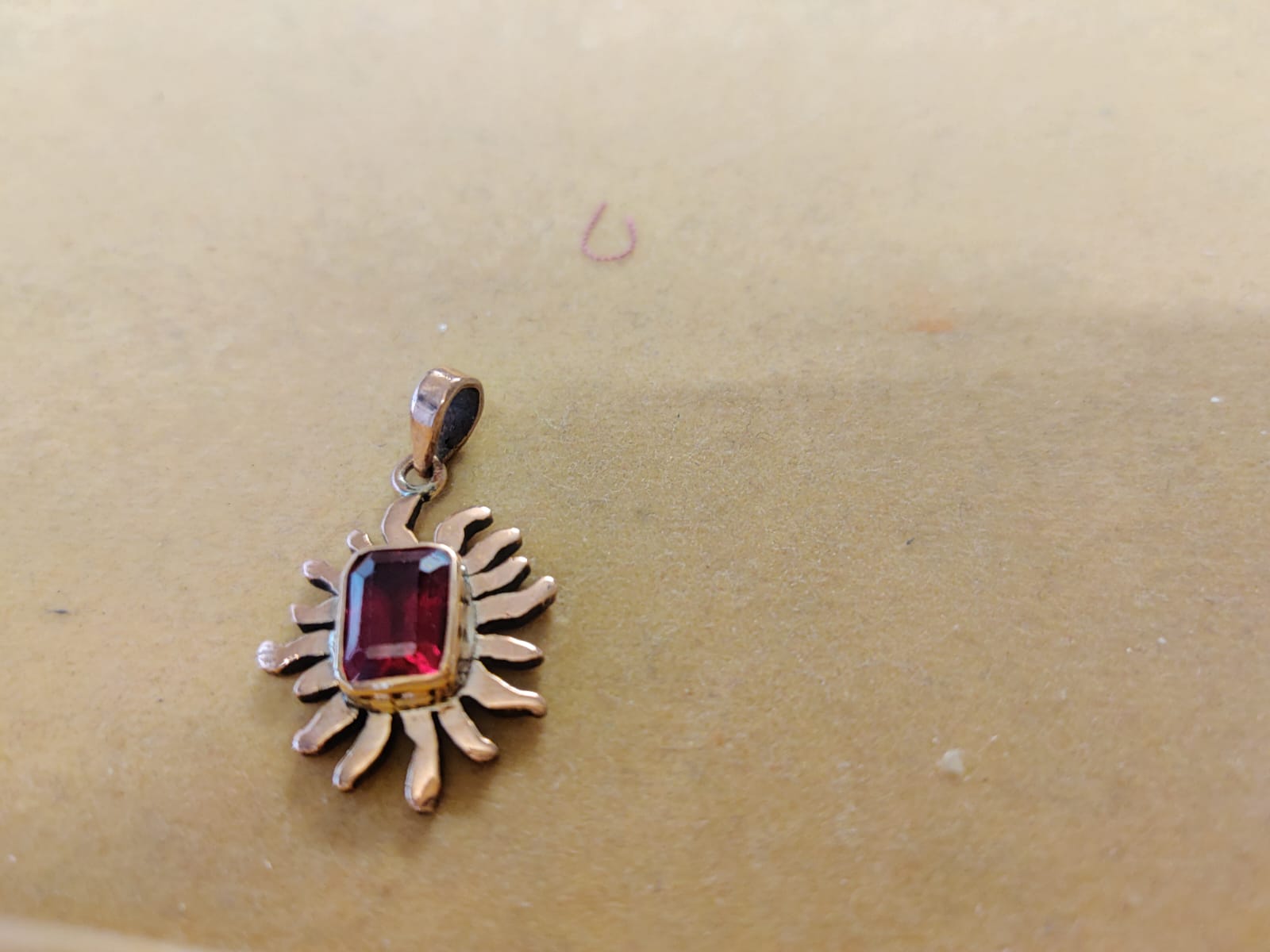 Pure Bohemian Ruby Rajgharana Locket