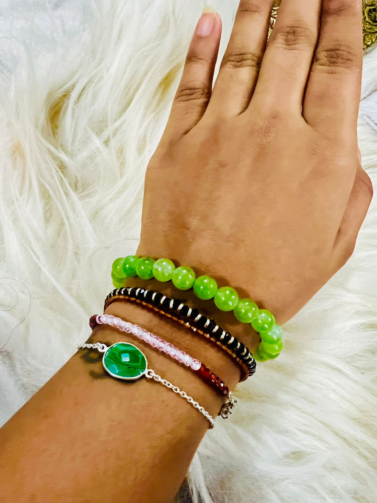 Abhimantrit Green Aventurine Bracelet – Stone of Opportunity & Luck