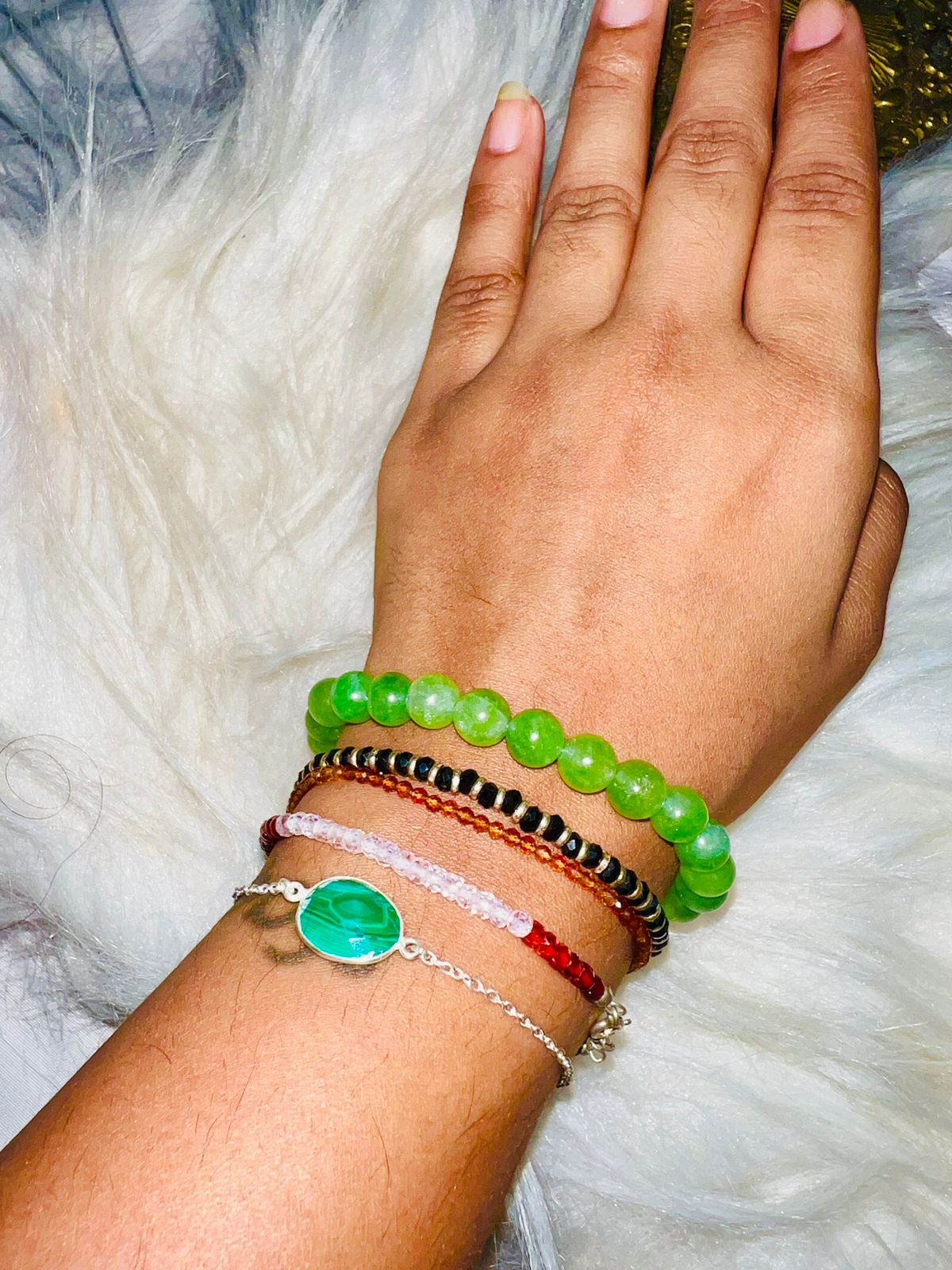 Abhimantrit Green Aventurine Bracelet – Stone of Opportunity & Luck
