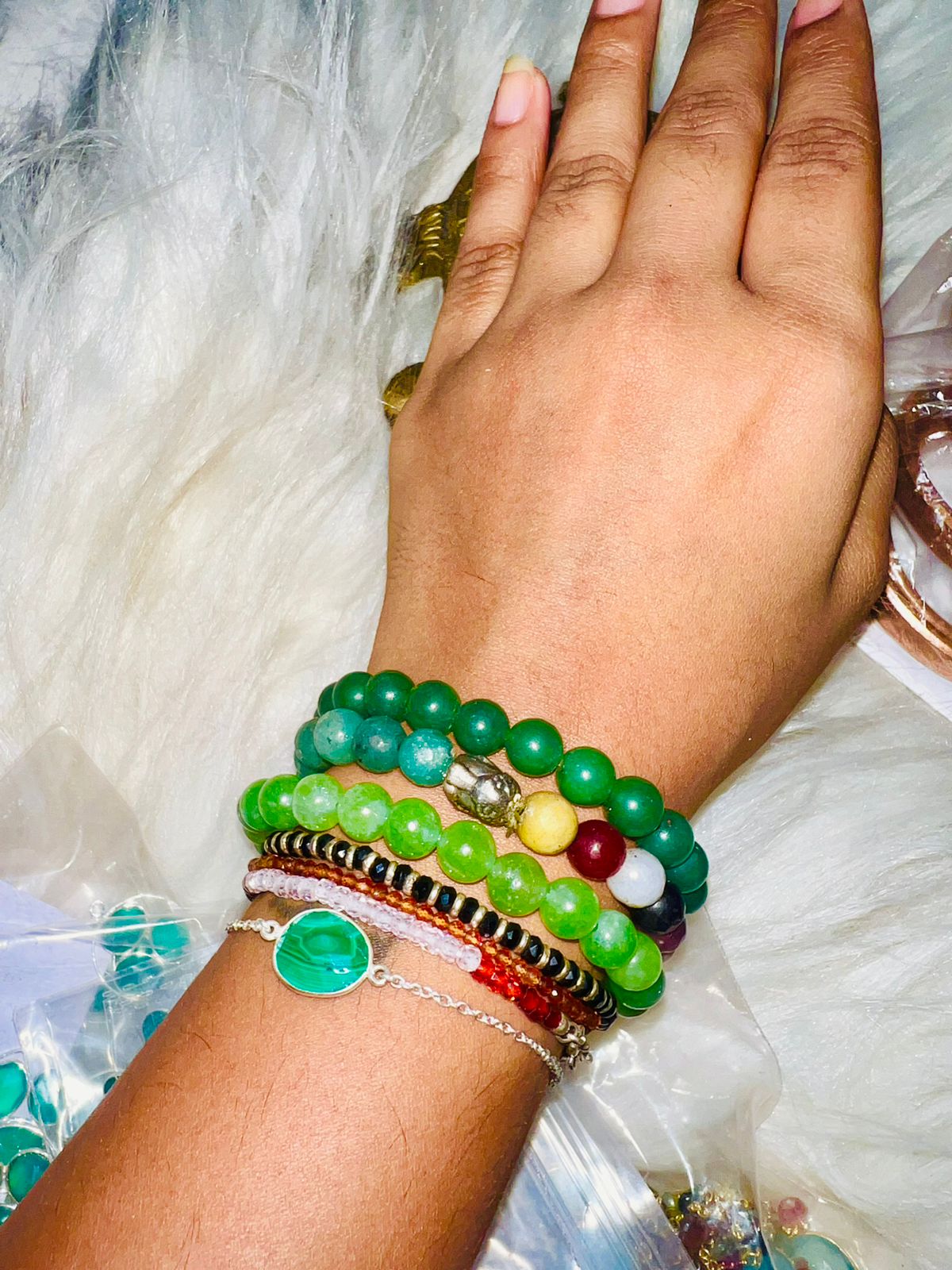 Abhimantrit Green Aventurine Bracelet – Stone of Opportunity & Luck
