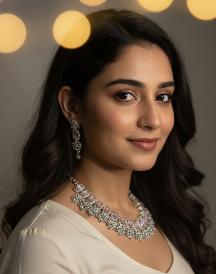 Pushya Nakshatra Abhimantrit Rose Quartz Jewellery in Pure Silver – For Beauty, Radiance & Attraction