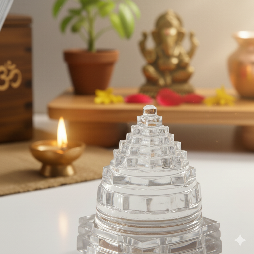Sphatic Shree Yantra / स्फटिक श्रीयंत्र
