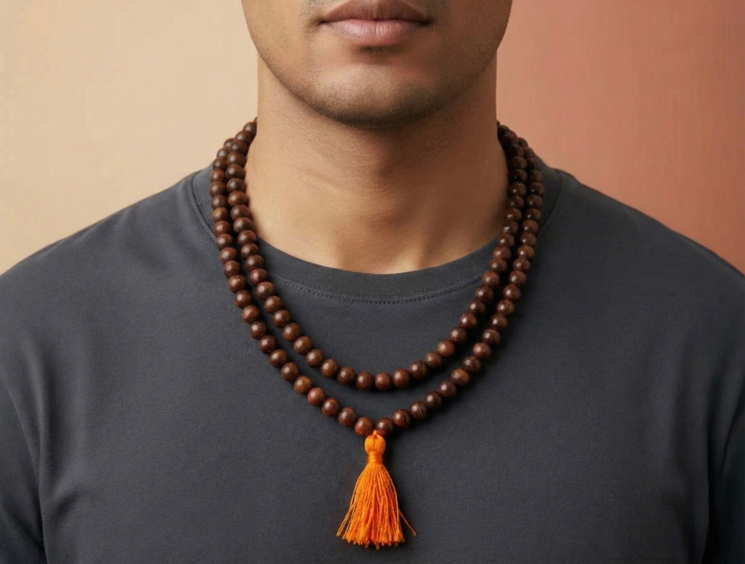 Laal Chandan Kavach Mala – 15 mm | 108 Big Beads