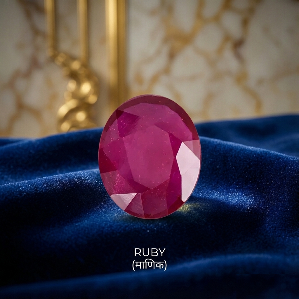 Natural Gemstone: Ruby (Maanik)