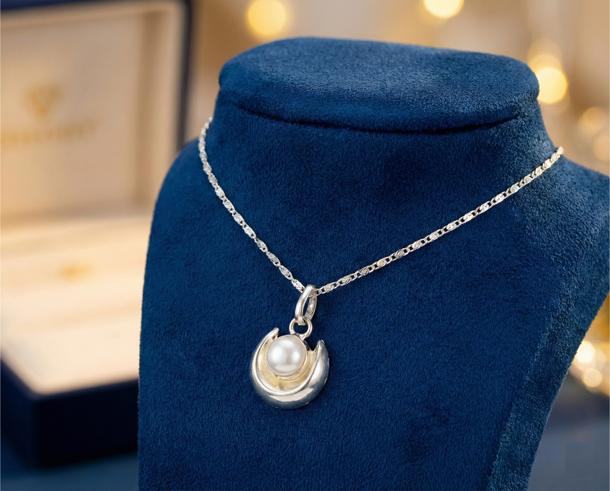 Chand moti locket (Abhimantrit/Siddh) Ardh Chandrama Kavach – Sawan Special Abhimantrit Locket