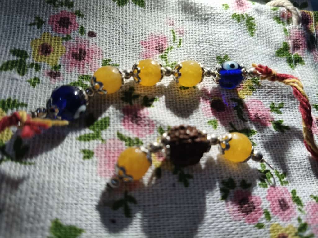 Citrine Pukhraj Rakhi/Bracelet – For Power, Prosperity & Protection