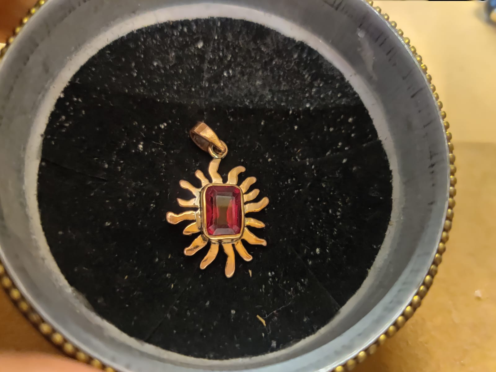 Pure Bohemian Ruby Rajgharana Locket