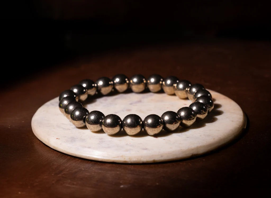 Lakshmi Kuber Kavach Bracelet (Golden Pyrite Stone Wealth Bracelet) - Free Tumble